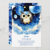 Einladung von Owl Kindergeburtstag (Vorne/Hinten)