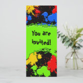 Einladung von Paint Ball (Stehend Vorderseite)