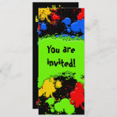 Einladung von Paint Ball (Vorne/Hinten)