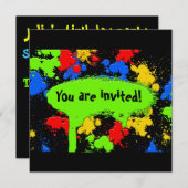 Einladung von Paint Ball (Vorne/Hinten)