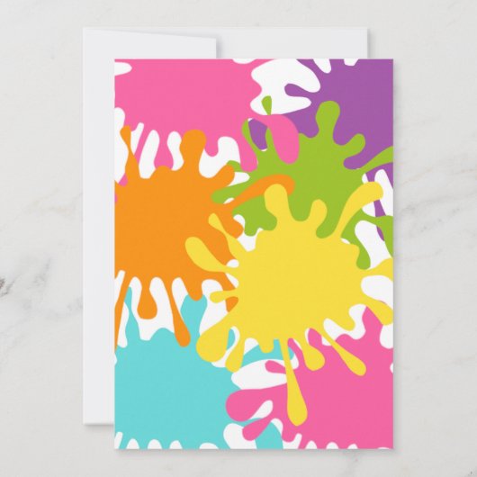 Einladung von Paint BIrthday (Rückseite)