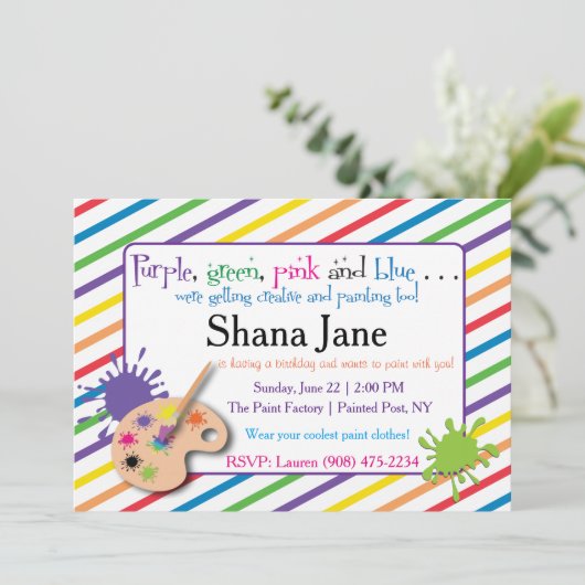 Einladung von Paint Lover (Stehend Vorderseite)