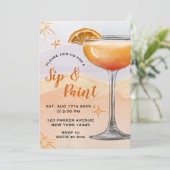 Einladung von Paint und Sip (Stehend Vorderseite)