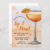 Einladung von Paint und Sip (Vorne/Hinten)