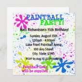 Einladung von Paintball (Vorne/Hinten)