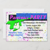 Einladung von Paintball (Vorderseite)