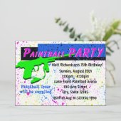 Einladung von Paintball (Stehend Vorderseite)