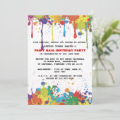 Einladung von Paintball Colors (Stehend Vorderseite)