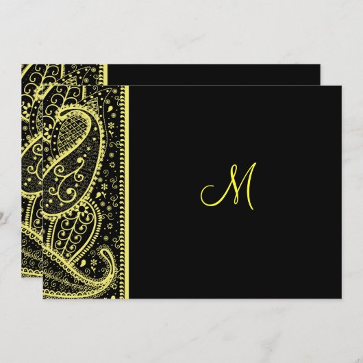 Einladung von Paisley Pattern (Vorne/Hinten)