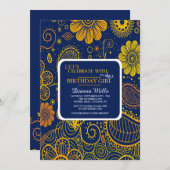Einladung von Paisley und Blume (Vorne/Hinten)