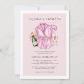 Einladung von Pajamas und Prosecco Bridal Dusche (Vorderseite)