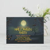 Einladung von Pale Moon Halloween-Party (Stehend Vorderseite)
