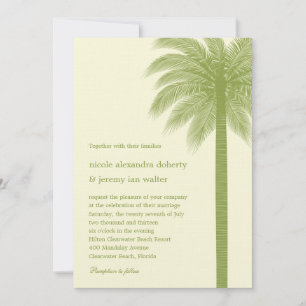 Einladung von Palm Beach zur Hochzeit - Green