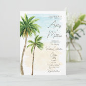 Einladung von Palm Tree Beach (Stehend Vorderseite)