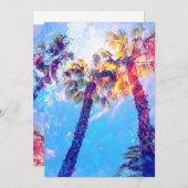 Einladung von Palmen, Notecard, stationär (Vorne/Hinten)