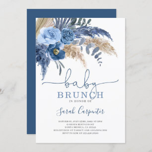 Einladung von Pampas Grass Baby Shower Boy