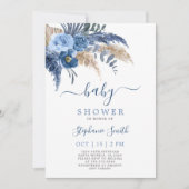 Einladung von Pampas Grass Boy Baby Shower Boy (Vorderseite)