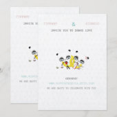 Einladung von Panda Bear Hochzeit (Vorne/Hinten)