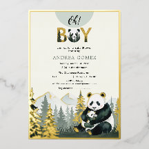 Einladung von Panda Hug Foil