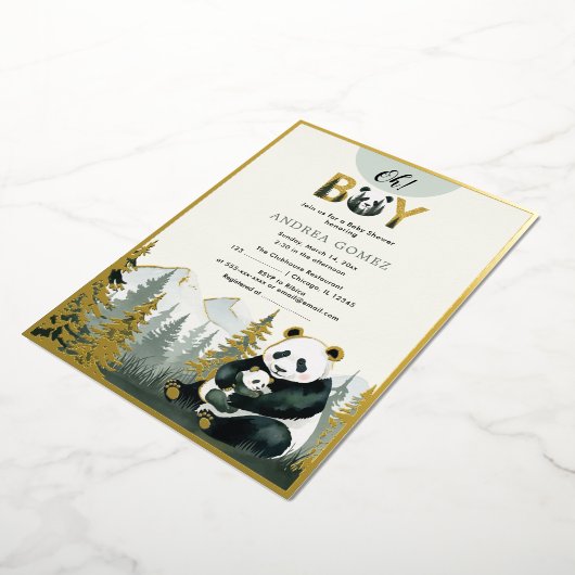 Einladung von Panda Hug Foil (Gedreht)
