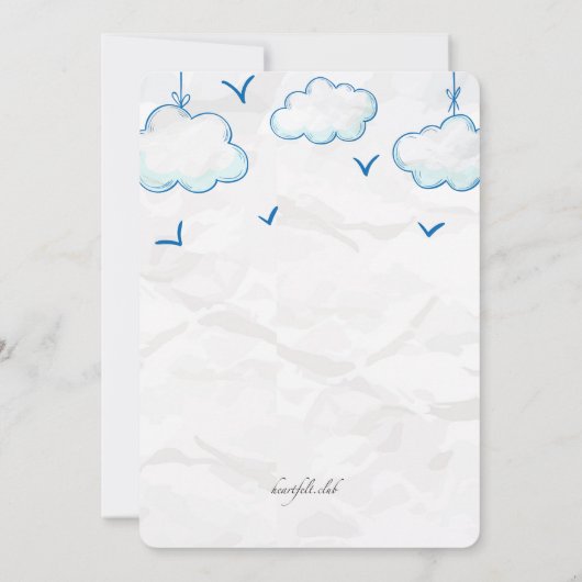 Einladung von Papierbooten (Rückseite)