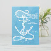 Einladung von Papieren und Ankern (Stehend Vorderseite)