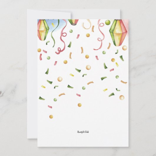 Einladung von Papierlaternen (Rückseite)