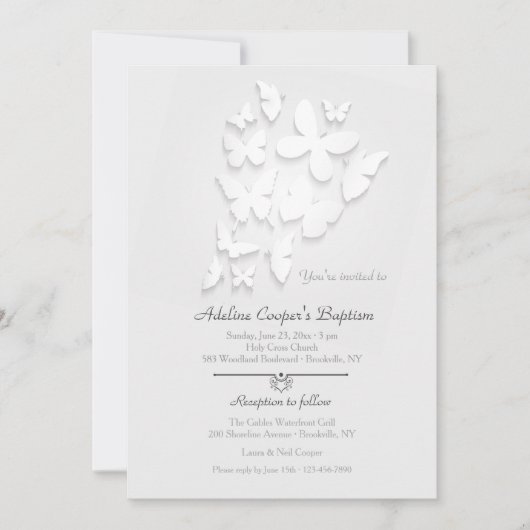 Einladung von Papierschmetterlingen (Vorderseite)