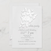 Einladung von Papierschmetterlingen (Vorne/Hinten)