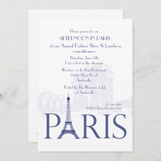 Einladung von Paris (Vorne/Hinten)