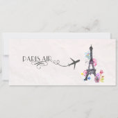 Einladung von Paris, Boarding Pass Einladung, Brid (Rückseite)