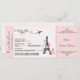 Einladung von Paris, Boarding Pass Einladung, Brid
