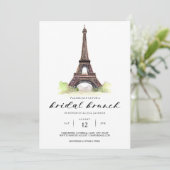 Einladung von Paris Bridal Brunch (Stehend Vorderseite)