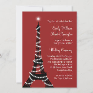 Einladung von Paris Lights Hochzeit