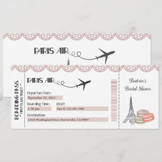 Einladung von Paris, Pariser Themenparteitag (Vorne/Hinten)