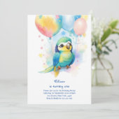 Einladung von Parrot zum ersten Geburtstag (Stehend Vorderseite)