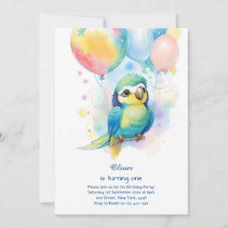 Einladung von Parrot zum ersten Geburtstag