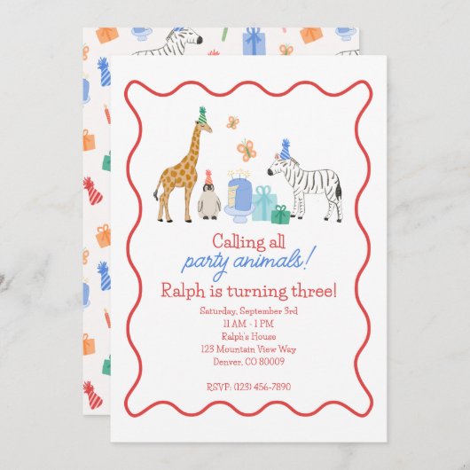 Einladung von Party (Vorne/Hinten)