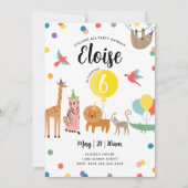 Einladung von Party Animal zum Geburtstag (Vorderseite)