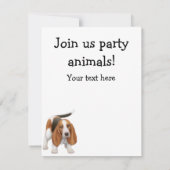 Einladung von Party Bassets (Rückseite)