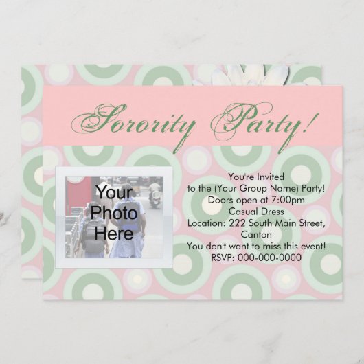 Einladung von Party oder Hautausschlag (Vorne/Hinten)