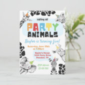 Einladung von Party | Party zum Geburtstag (Stehend Vorderseite)