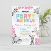 Einladung von Party | Party zum Geburtstag (Stehend Vorderseite)