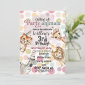 Einladung von Party zum Geburtstag (Stehend Vorderseite)