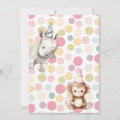 Einladung von Party zum Geburtstag (Rückseite)