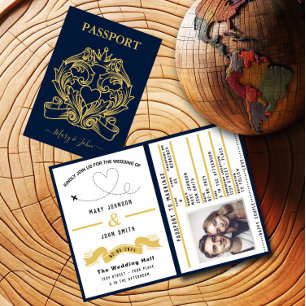 Einladung von Passport-Hochzeiten - Inspiriertes D