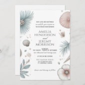 Einladung von Pastel Beach mit QR-Code (Vorne/Hinten)