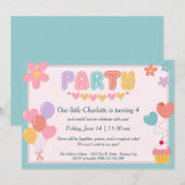 Einladung von Pastel Birthday (Vorne/Hinten)