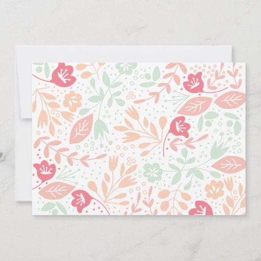Einladung von Pastel Floral (Rückseite)