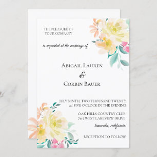 Einladung von Pastel Garden Floral Wedding